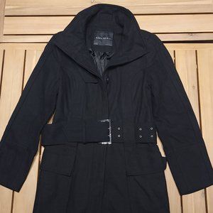 zara black coat